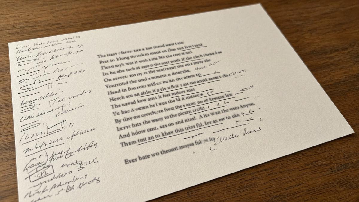 Notes written in the margin of a lyric sheet